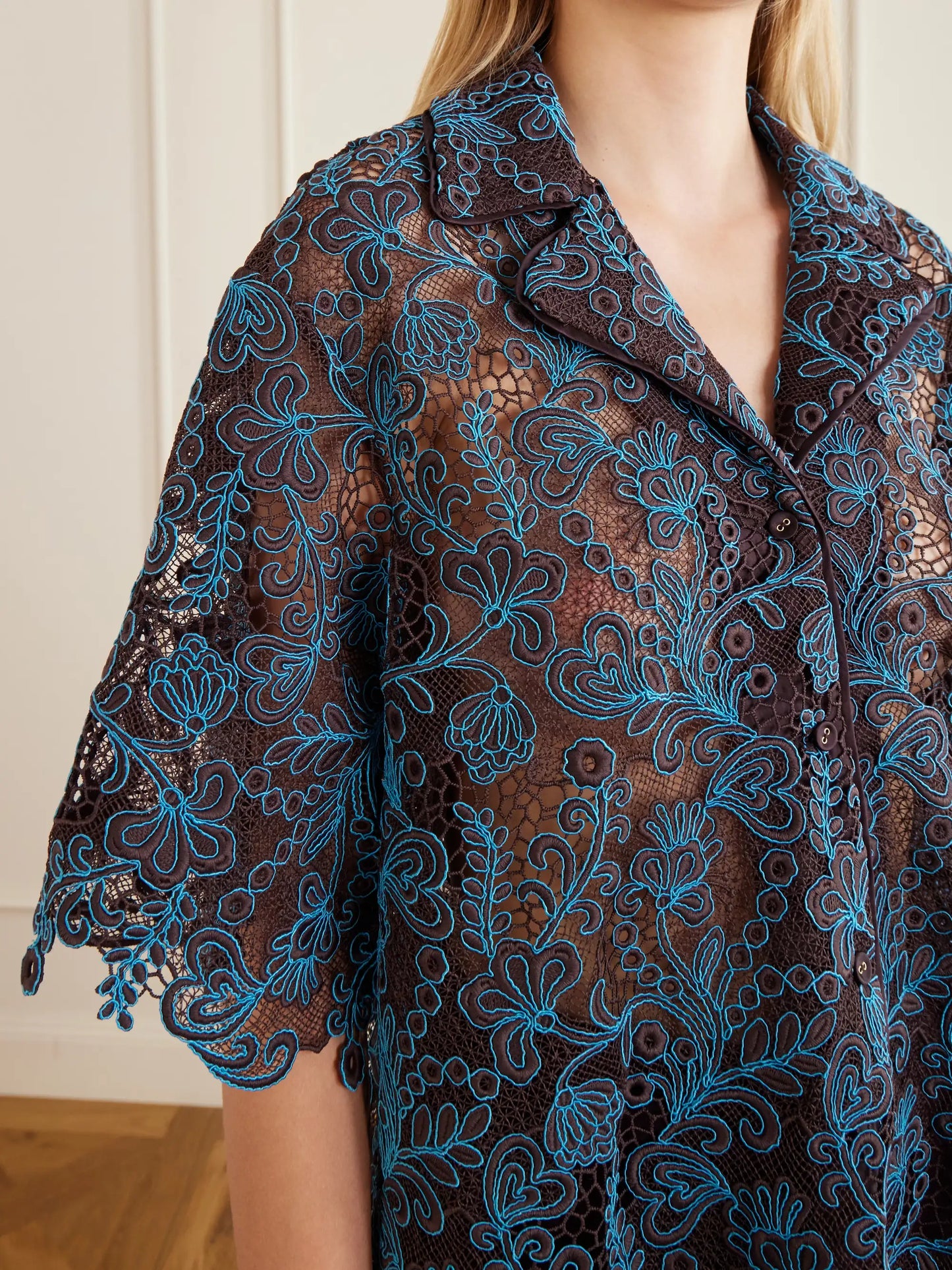 Francine Guipure Lace Shirt