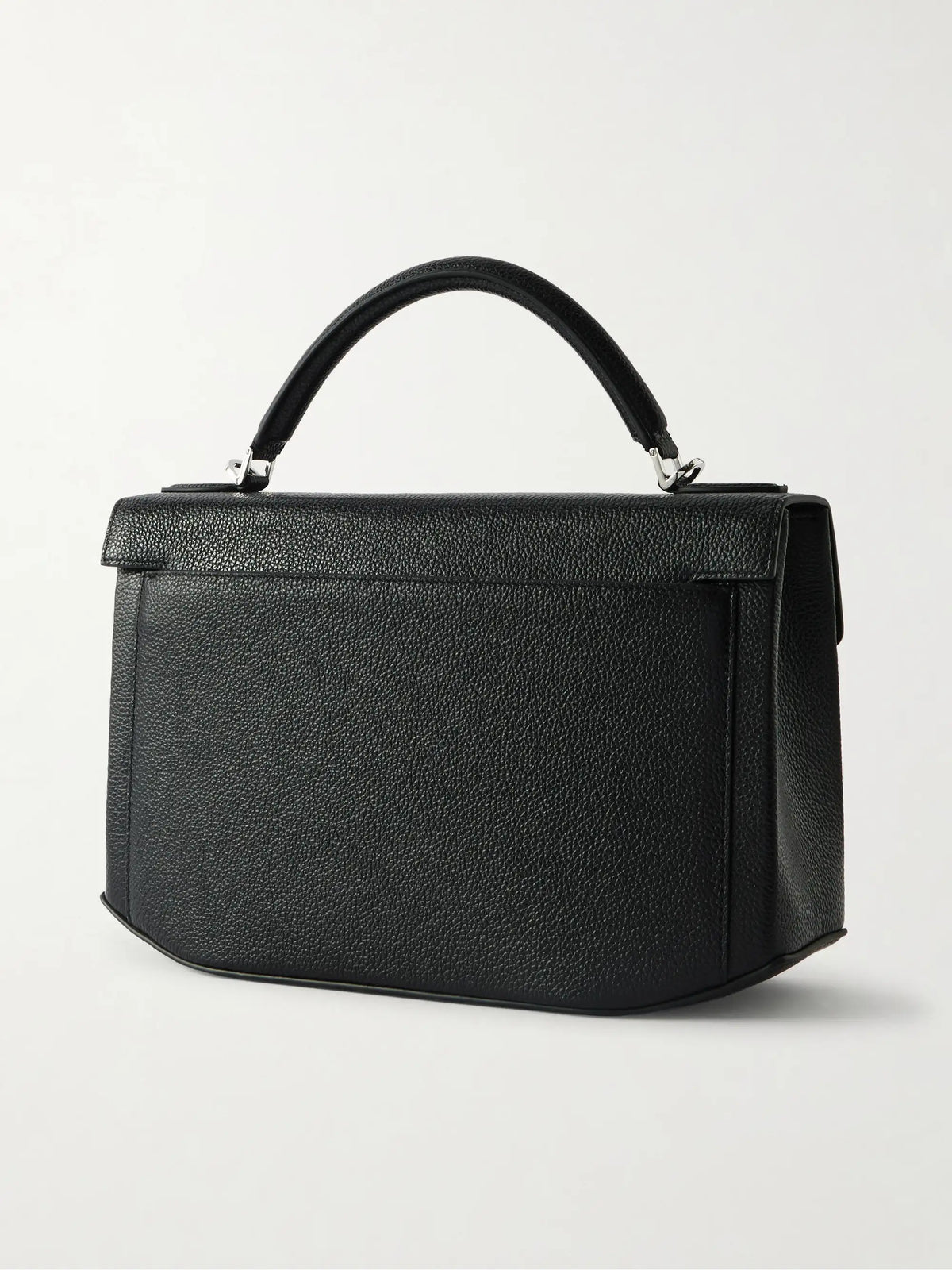 Clip Textured-leather Shoulder Bag