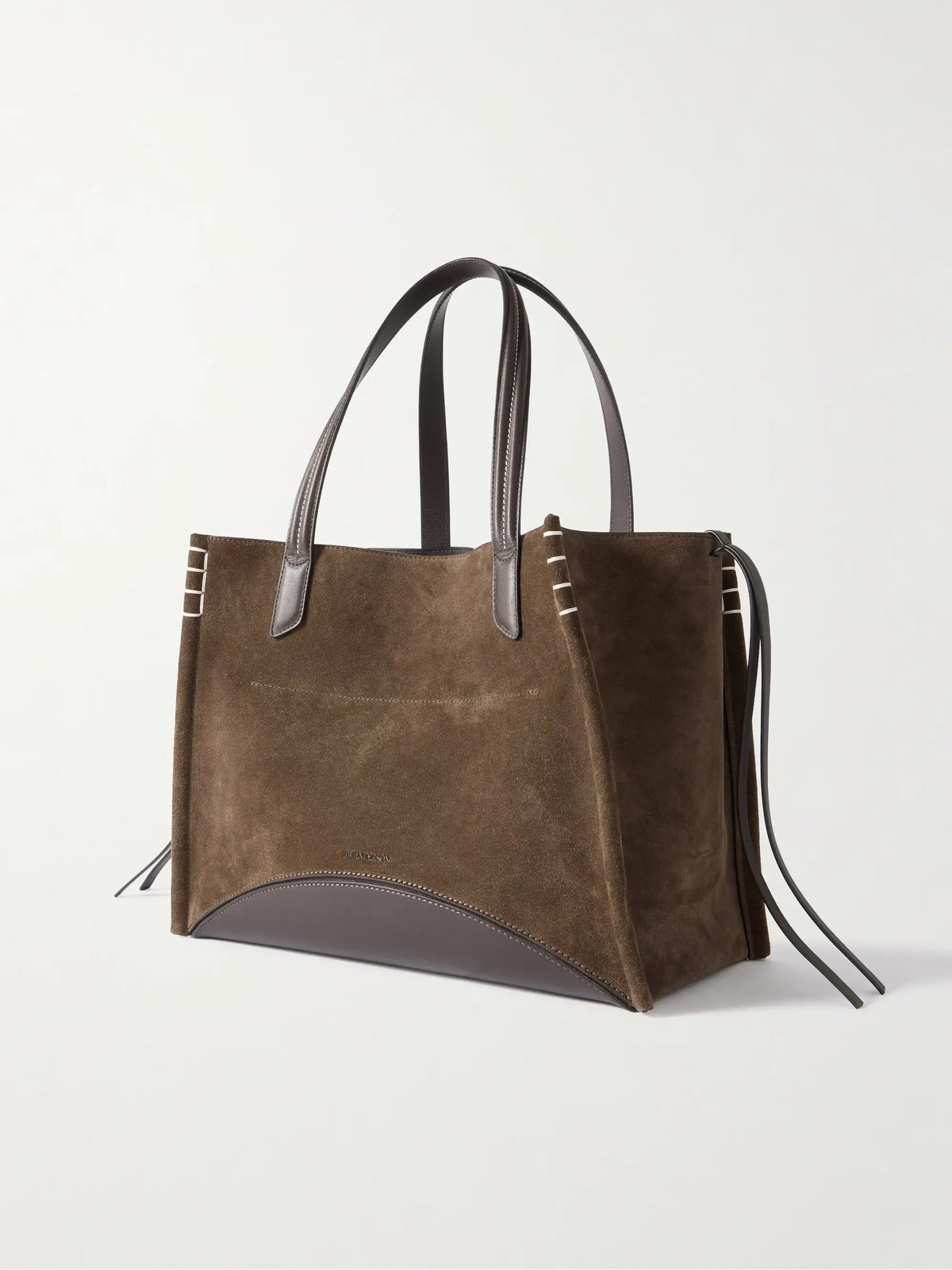 Loafer Cabas Tasseled Leather-trimmed Suede Shoulder Bag