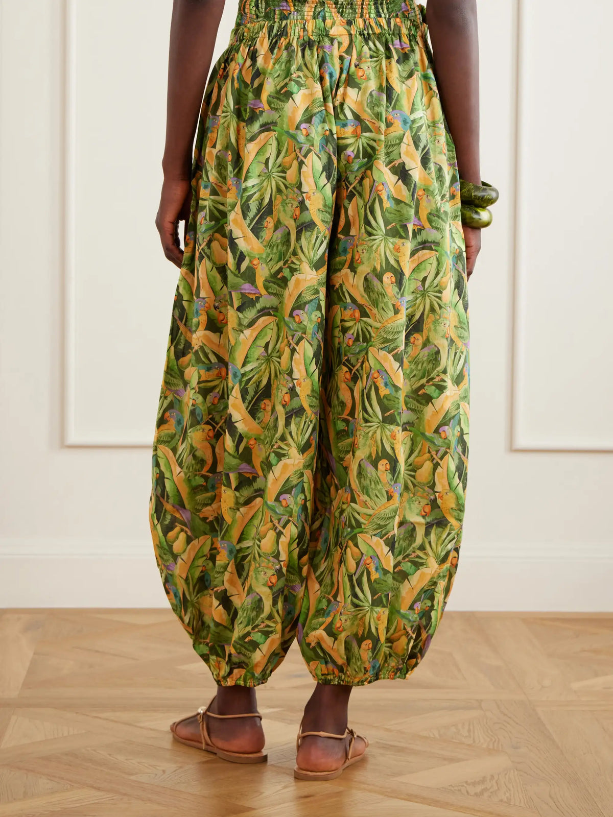 Farm Rio Parrot Printed Balloon Cotton Pants