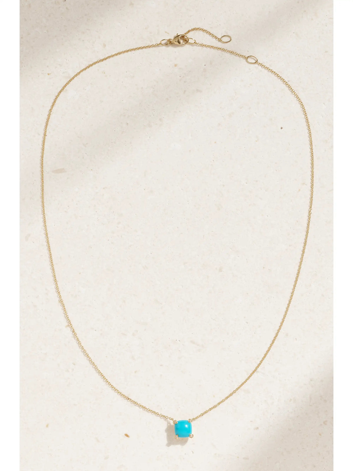 Petite Châtelaine 18-karat Gold, Turquoise And Diamond Necklace