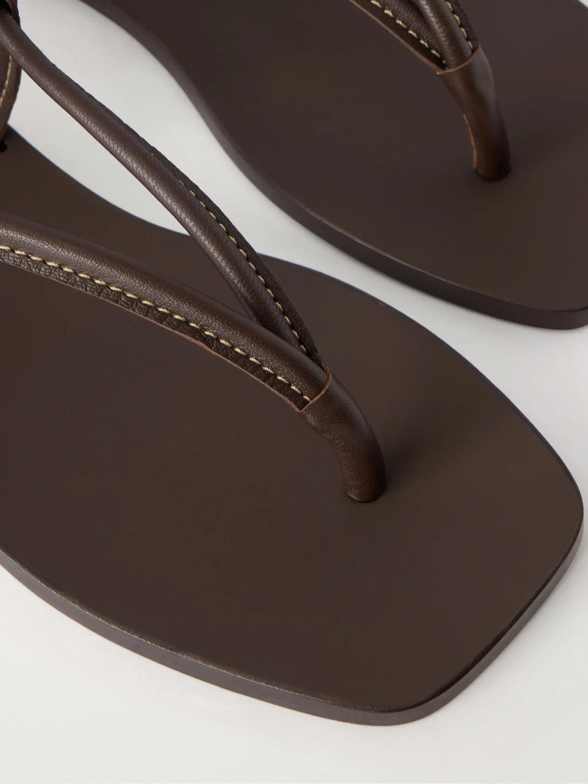 Brunello Cucinelli Leather Thong Sandals