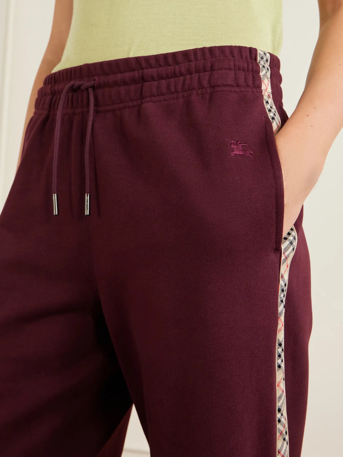 Jodie Checked Cotton-jersey Straight-leg Track Pants