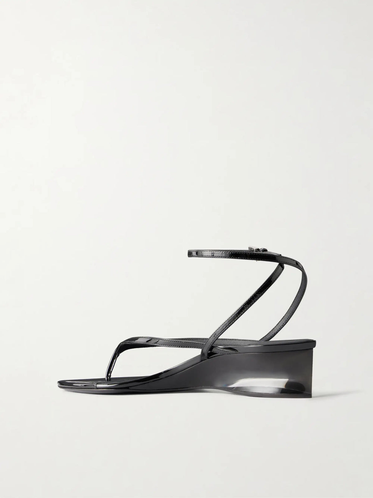 Tong 30 Patent-leather Wedge Sandals