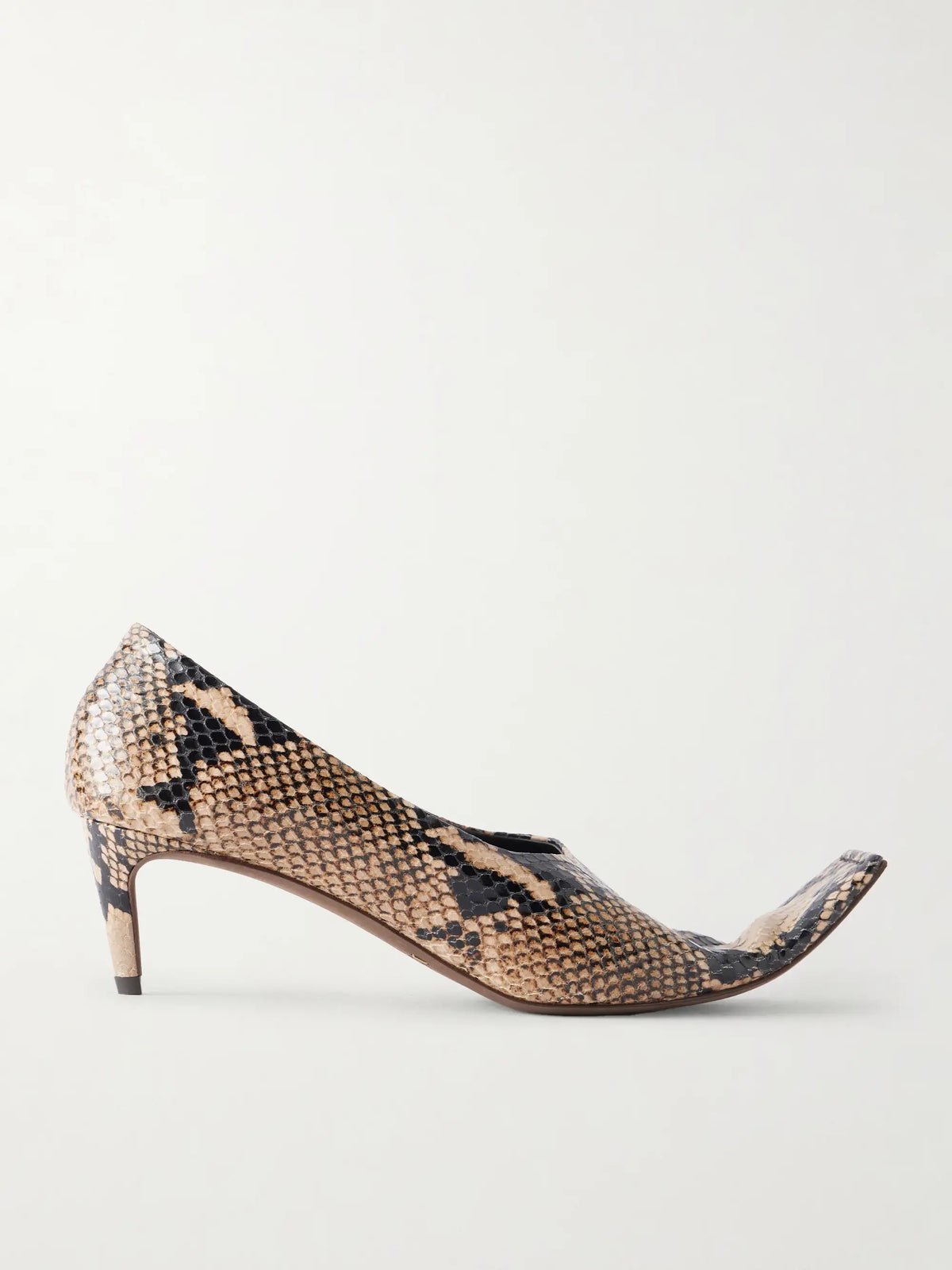 Marlene Snake-effect Leather Pumps