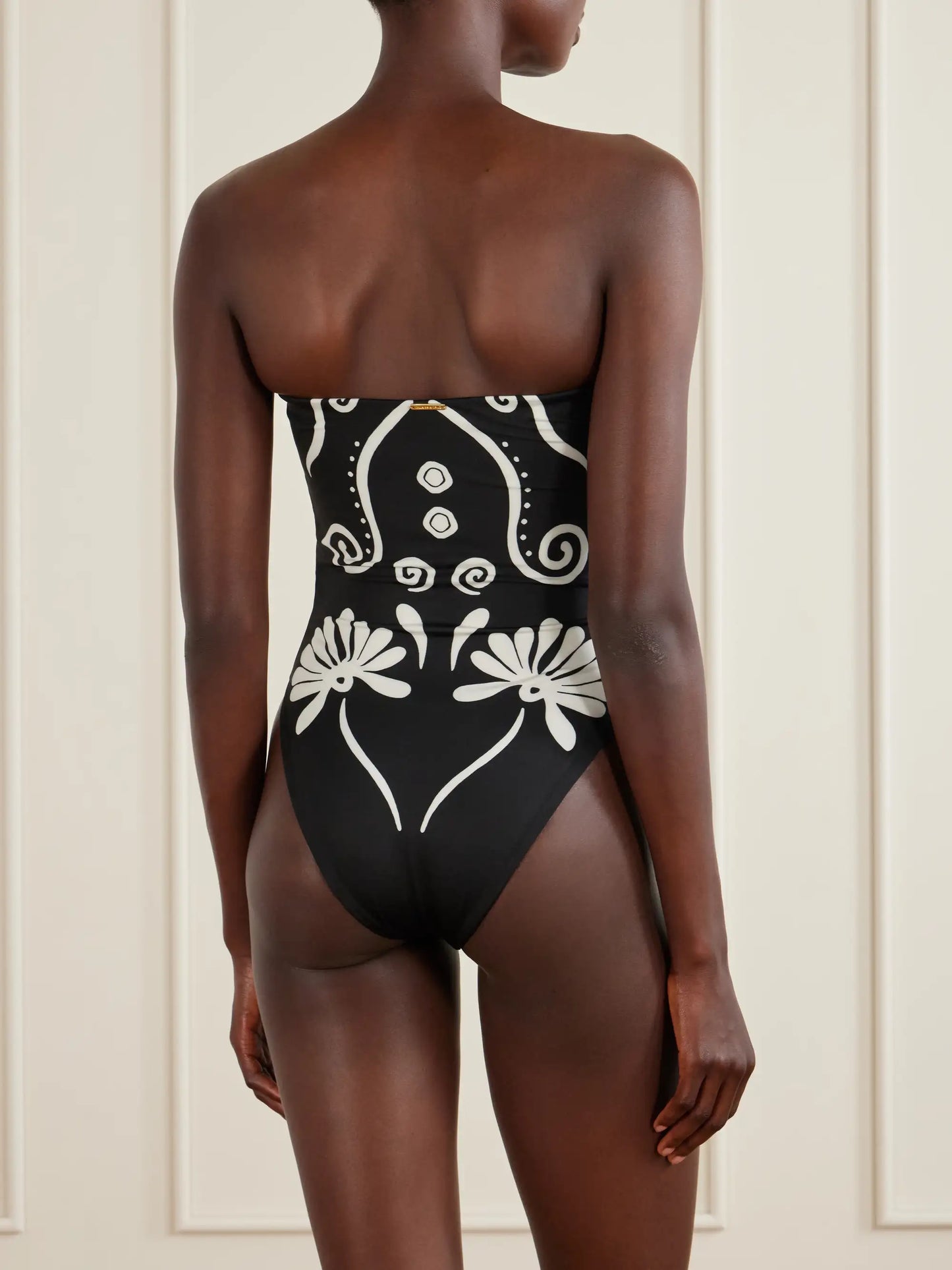 Lore Strapless Floral-print Swimsuit