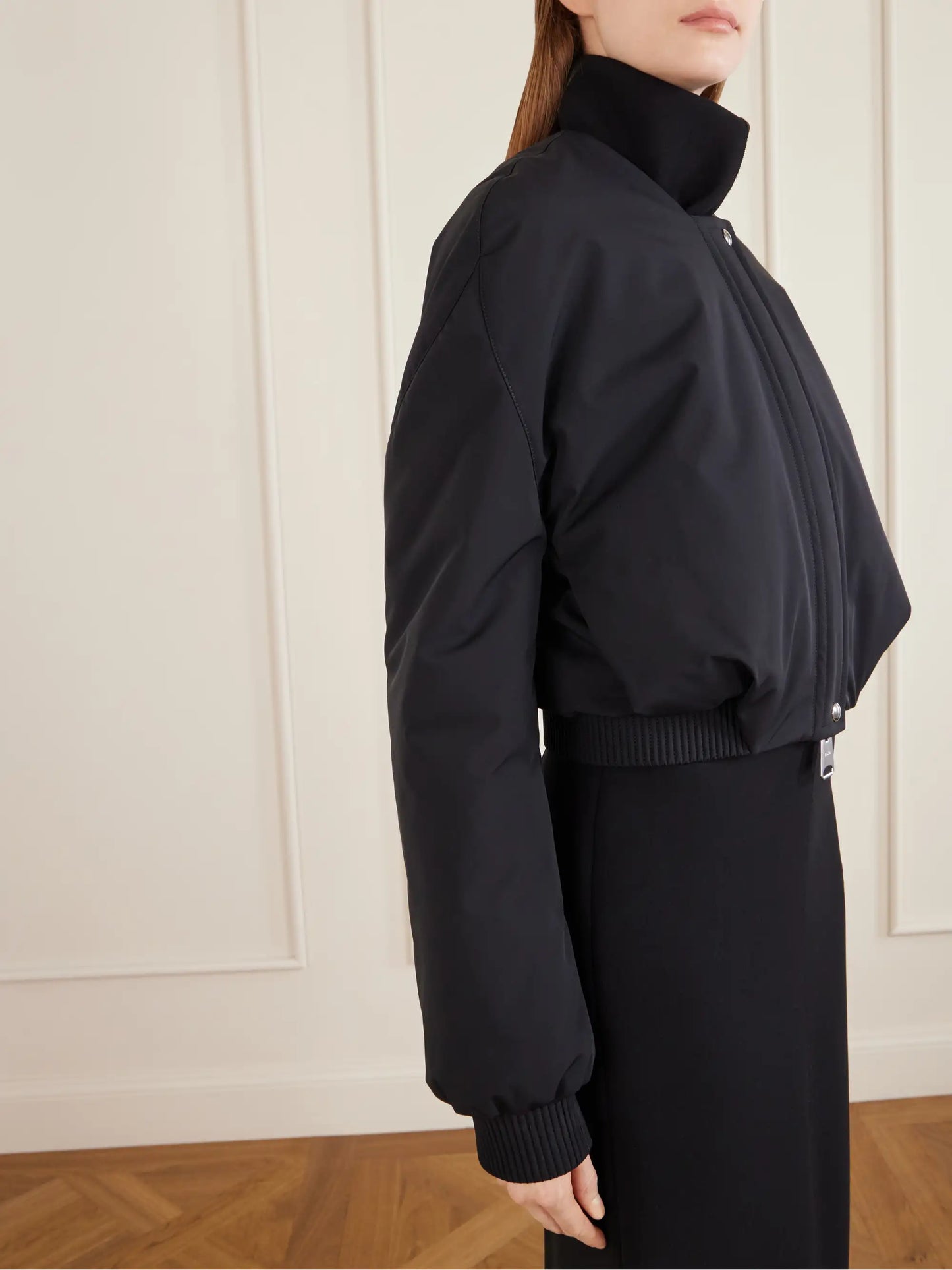 Cordan Cropped Shell Bomber Jacket