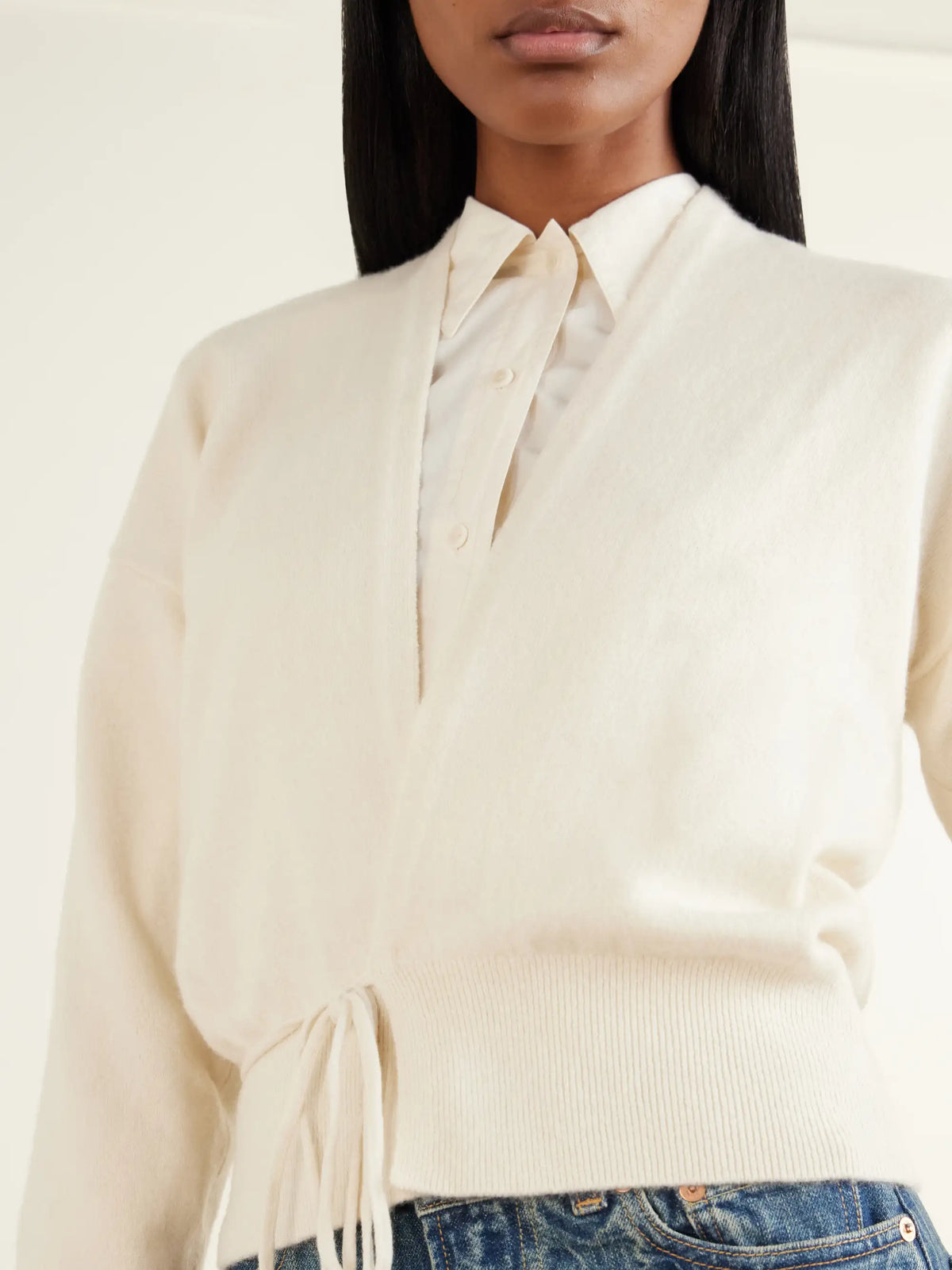 Extreme Ella Tie-detail Cashmere-blend Cardigan