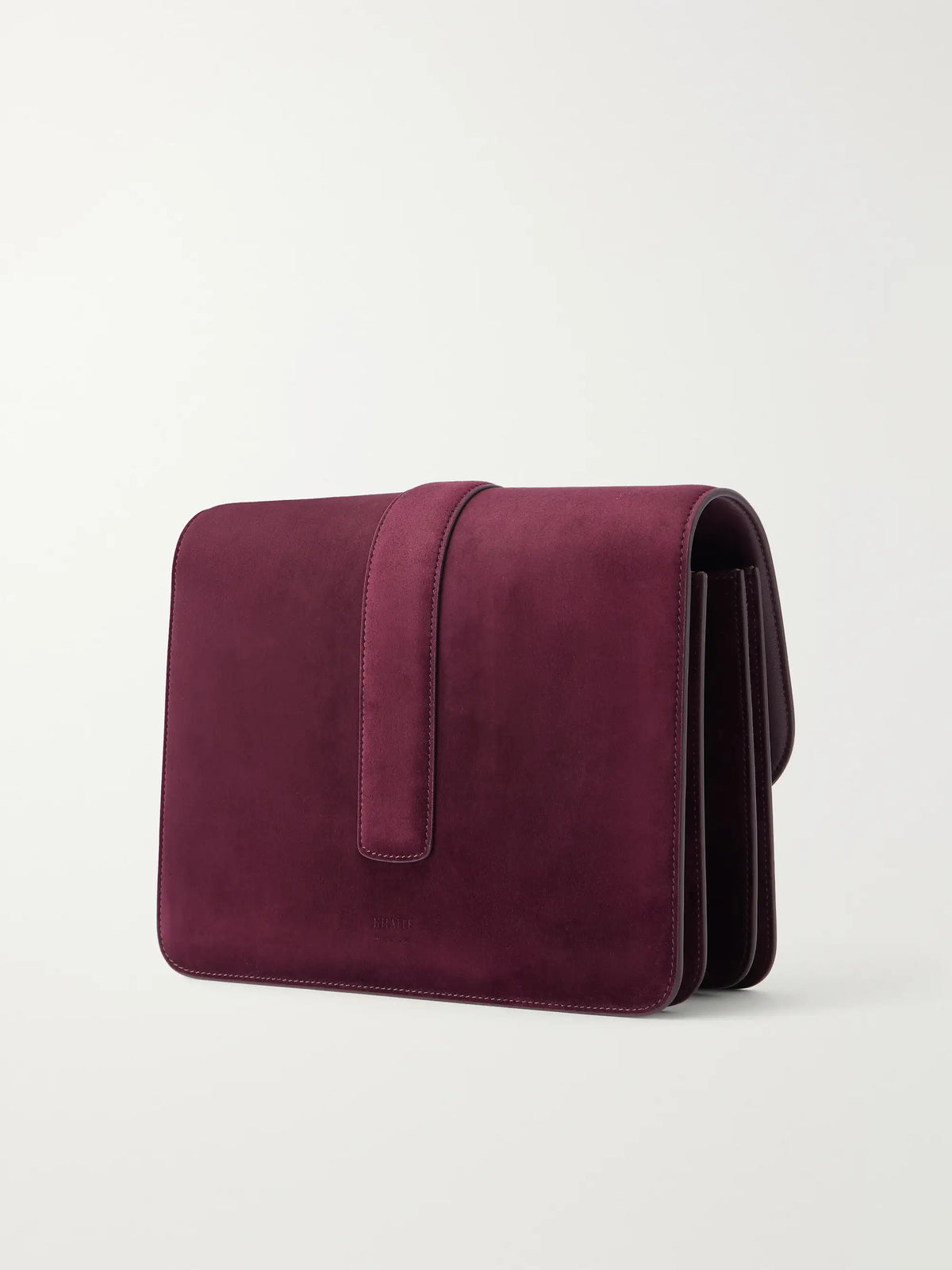 KHAITE Blake Calf Hair-trimmed Suede Shoulder Bag