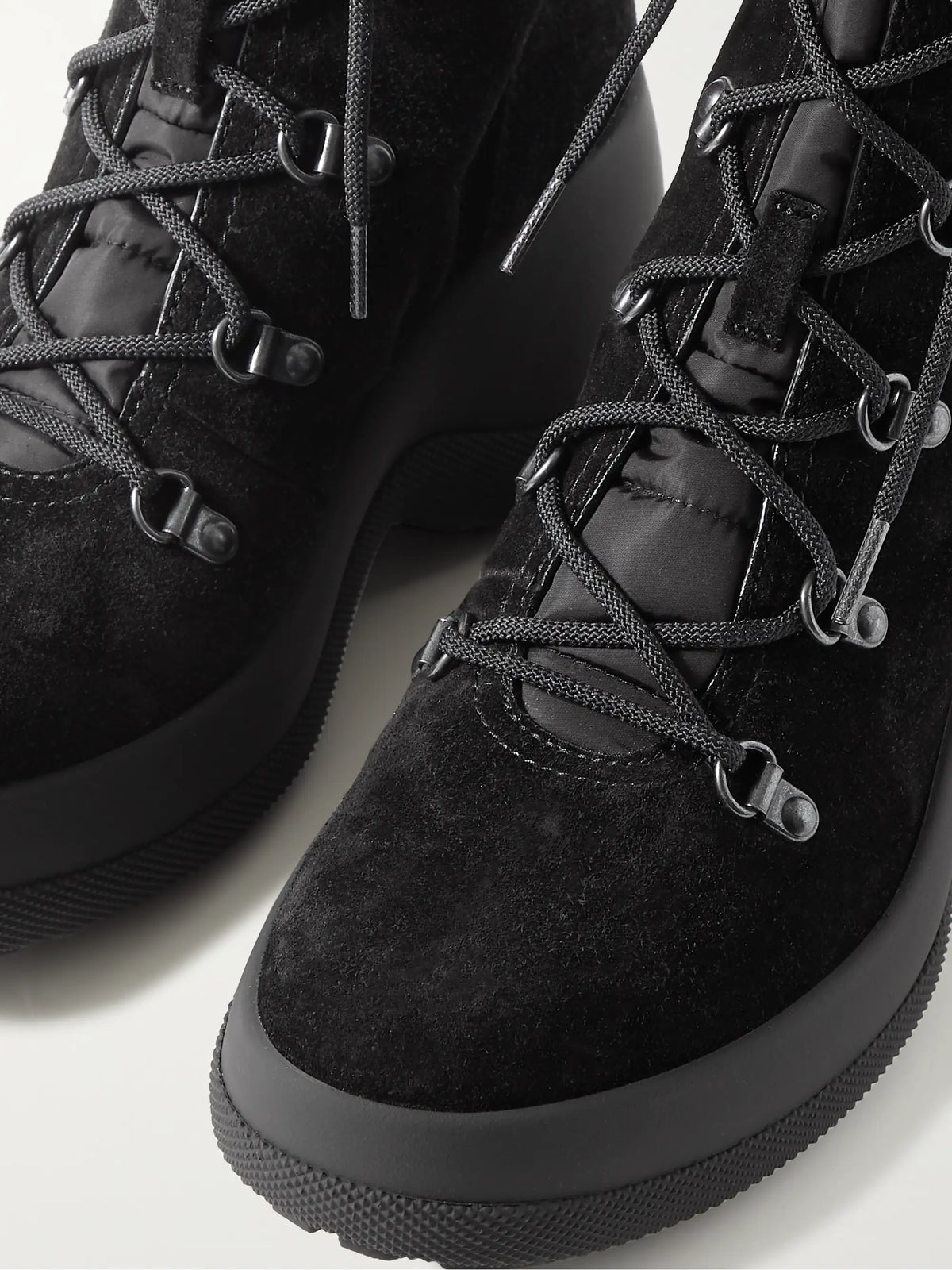 Resile Trek Shell-trimmed Suede Ankle Boots