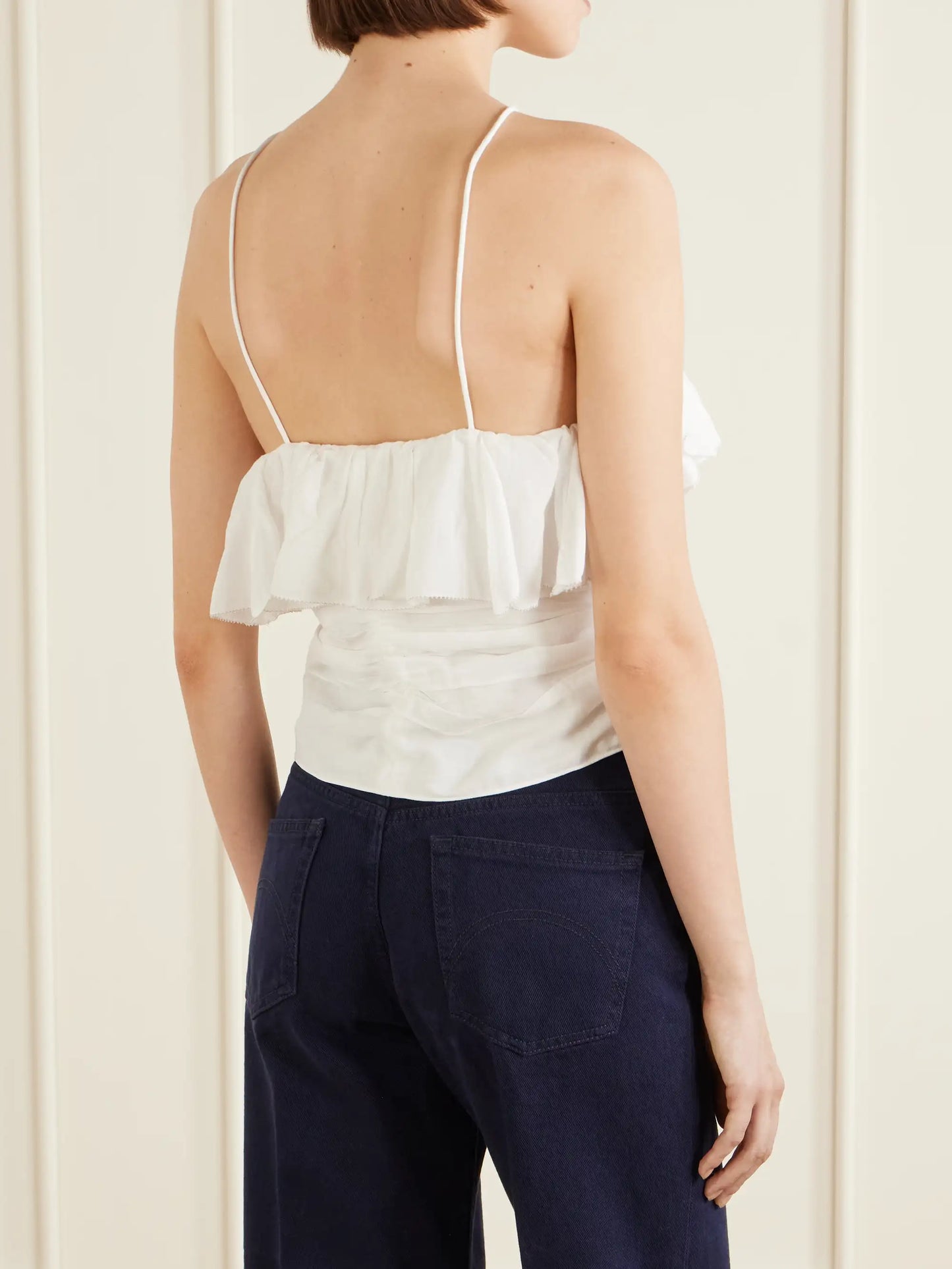 Djimia Ruffled Cotton-blend Tank