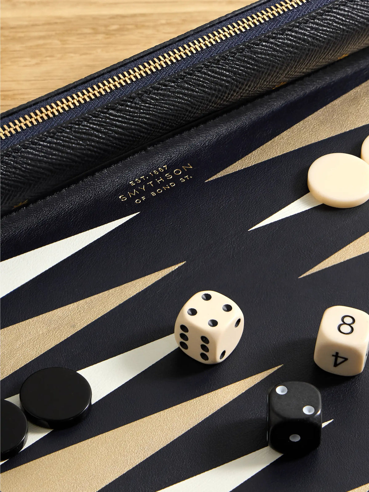 Panama Printed Textured-leather Backgammon Roll