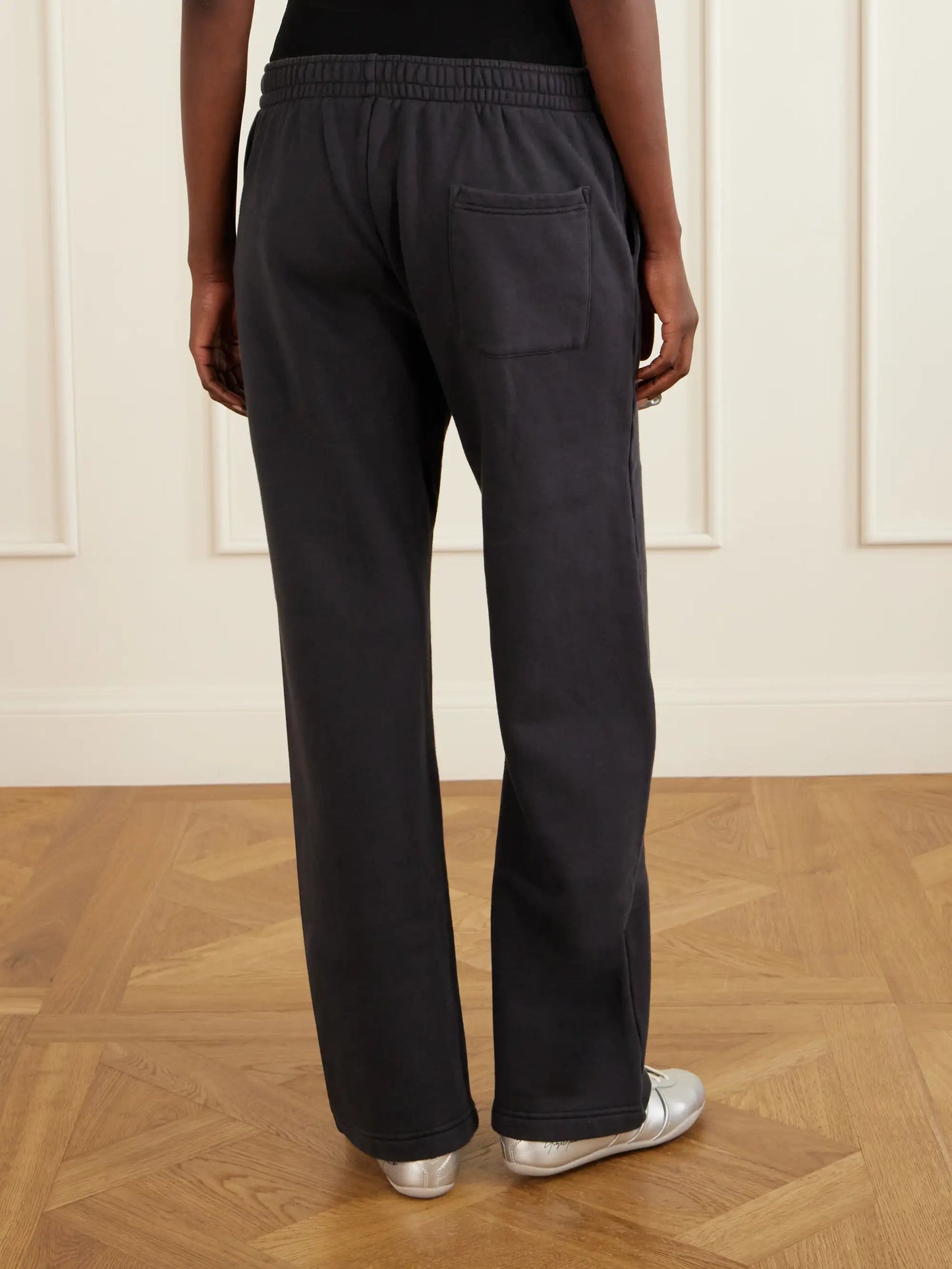 Logo-embroidered Cotton Wide-leg Pants