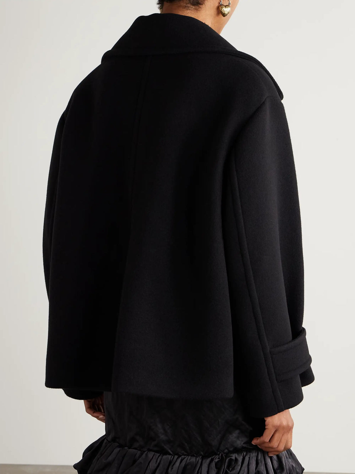 Overszied Double-breasted Wool-blend Coat
