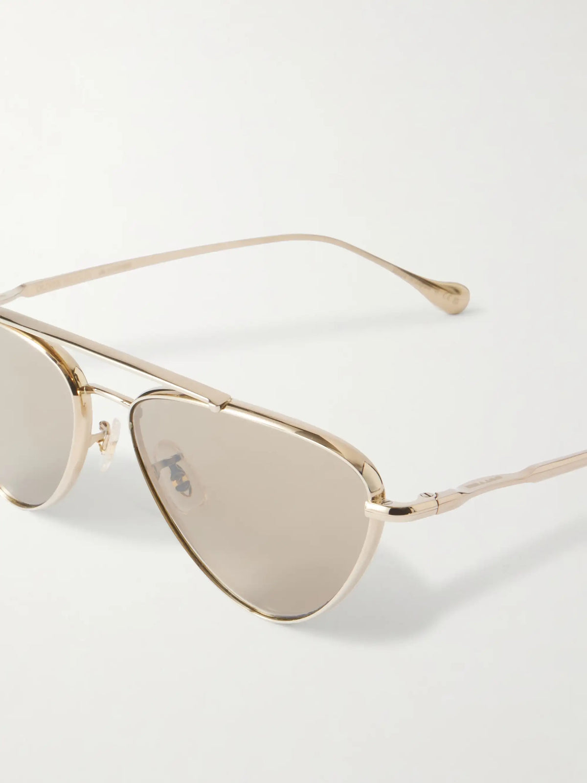 + Jil Sander Aviator-style Gold-tone Titanium Sunglasses