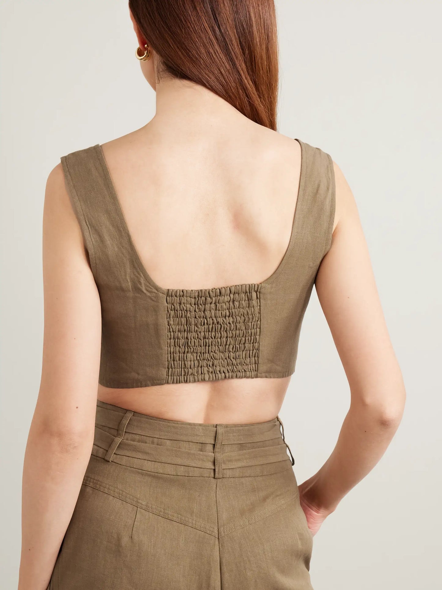 Jirja Cropped Linen Top