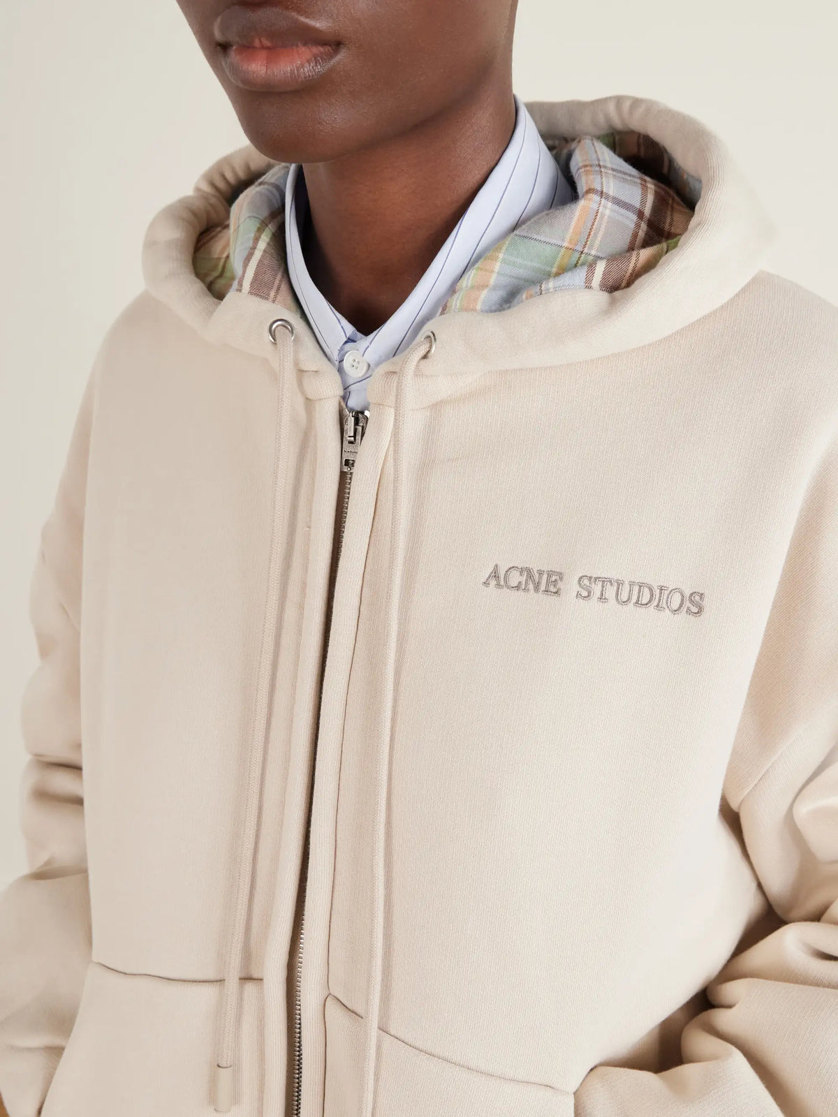 Acne Studios Embroidered Cotton Zip-up Hoodie