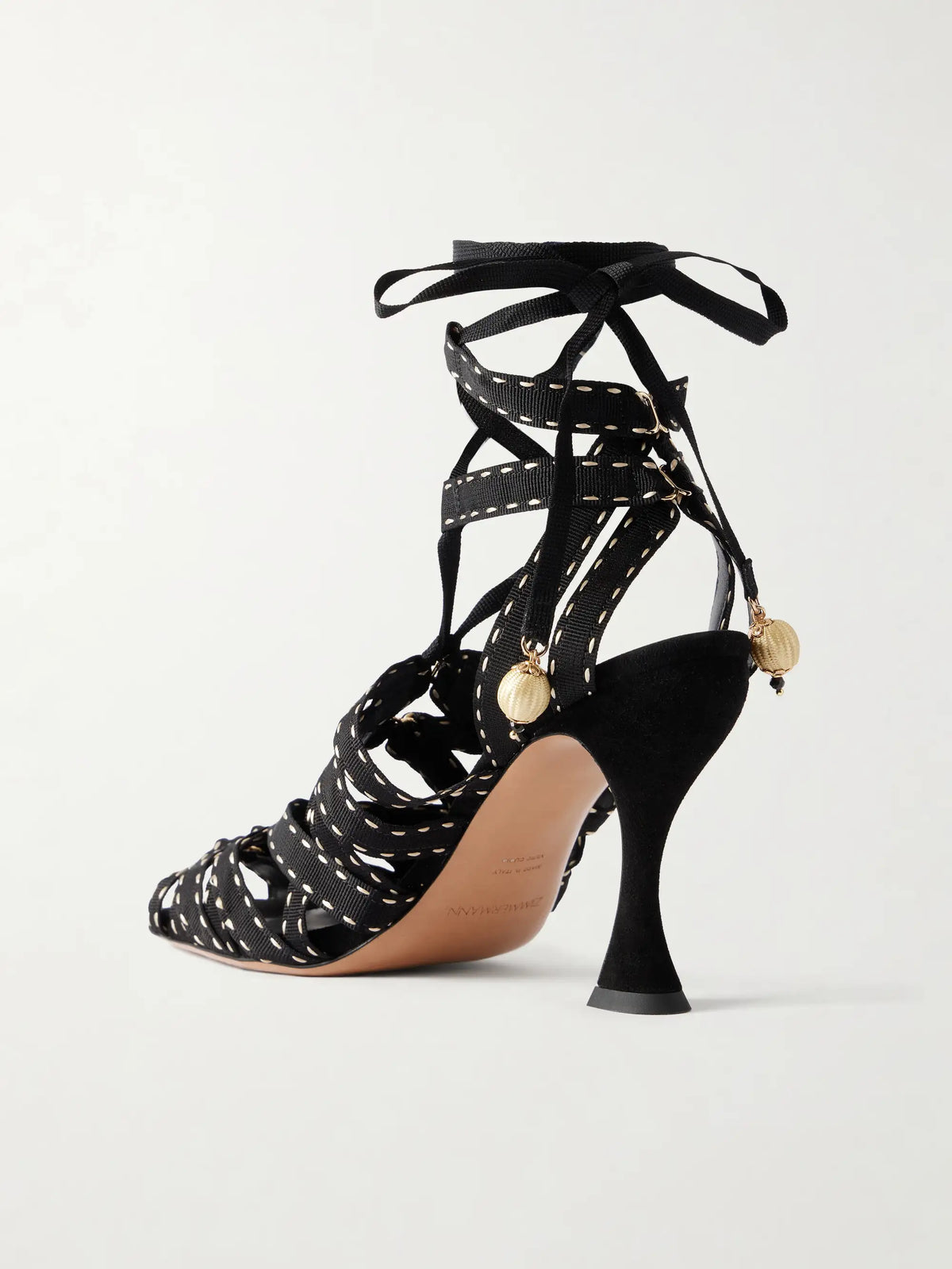 Zimmermann Corsage 85 Embellished Webbing Sandals