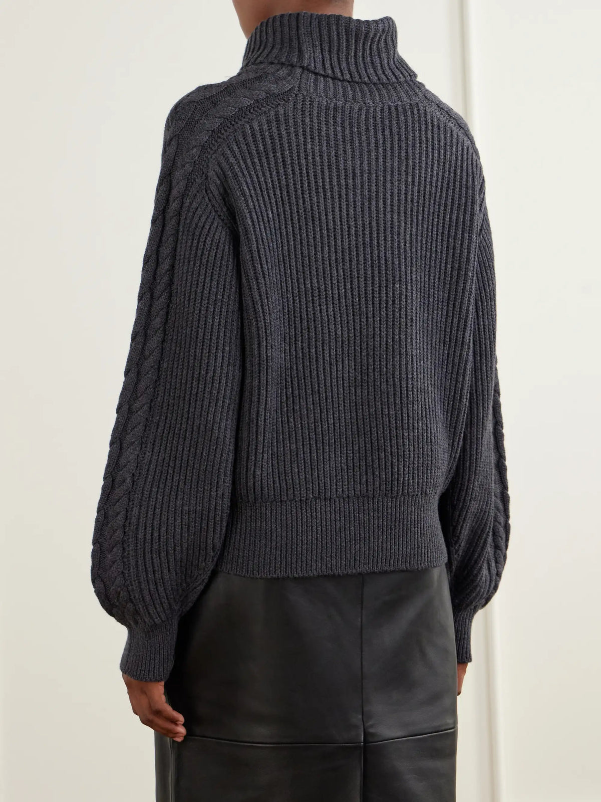 Joseph Alodina Ribbed Wool Turtleneck Sweater