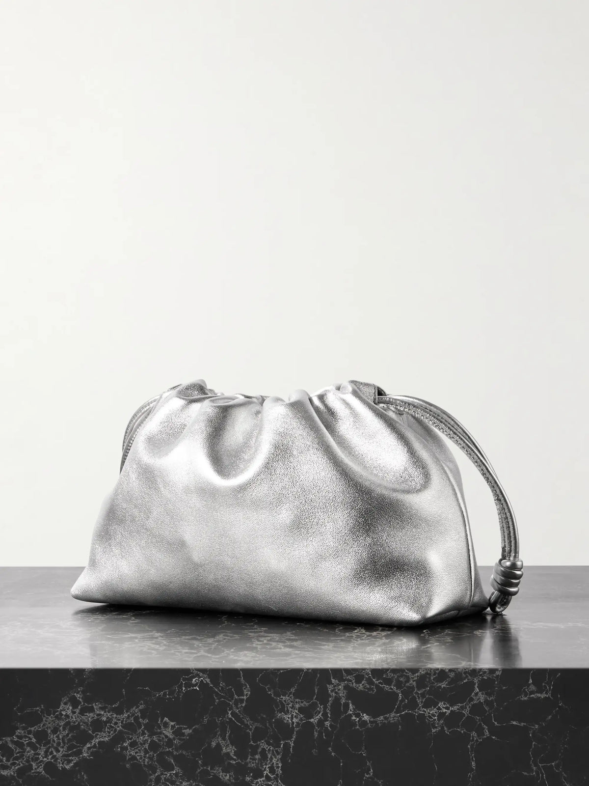 Flamenco Metallic Leather Clutch
