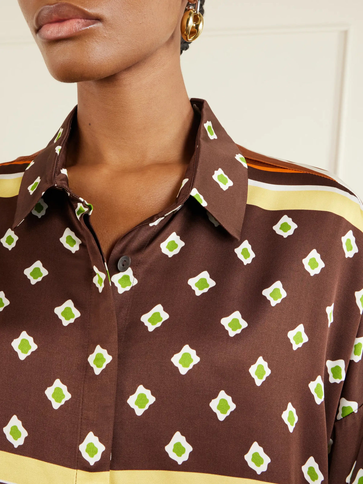 Faithfull Cora Printed Satin Shirt