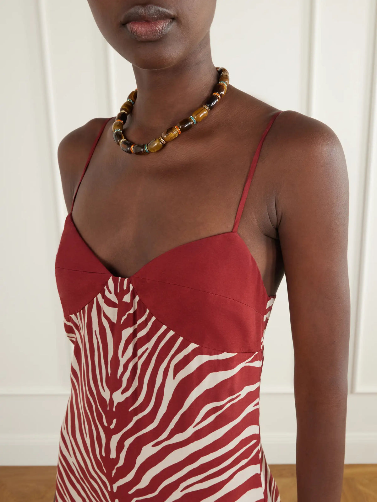 Cala de la Cruz Pontevedra Zebra-print Jersey Maxi Dress