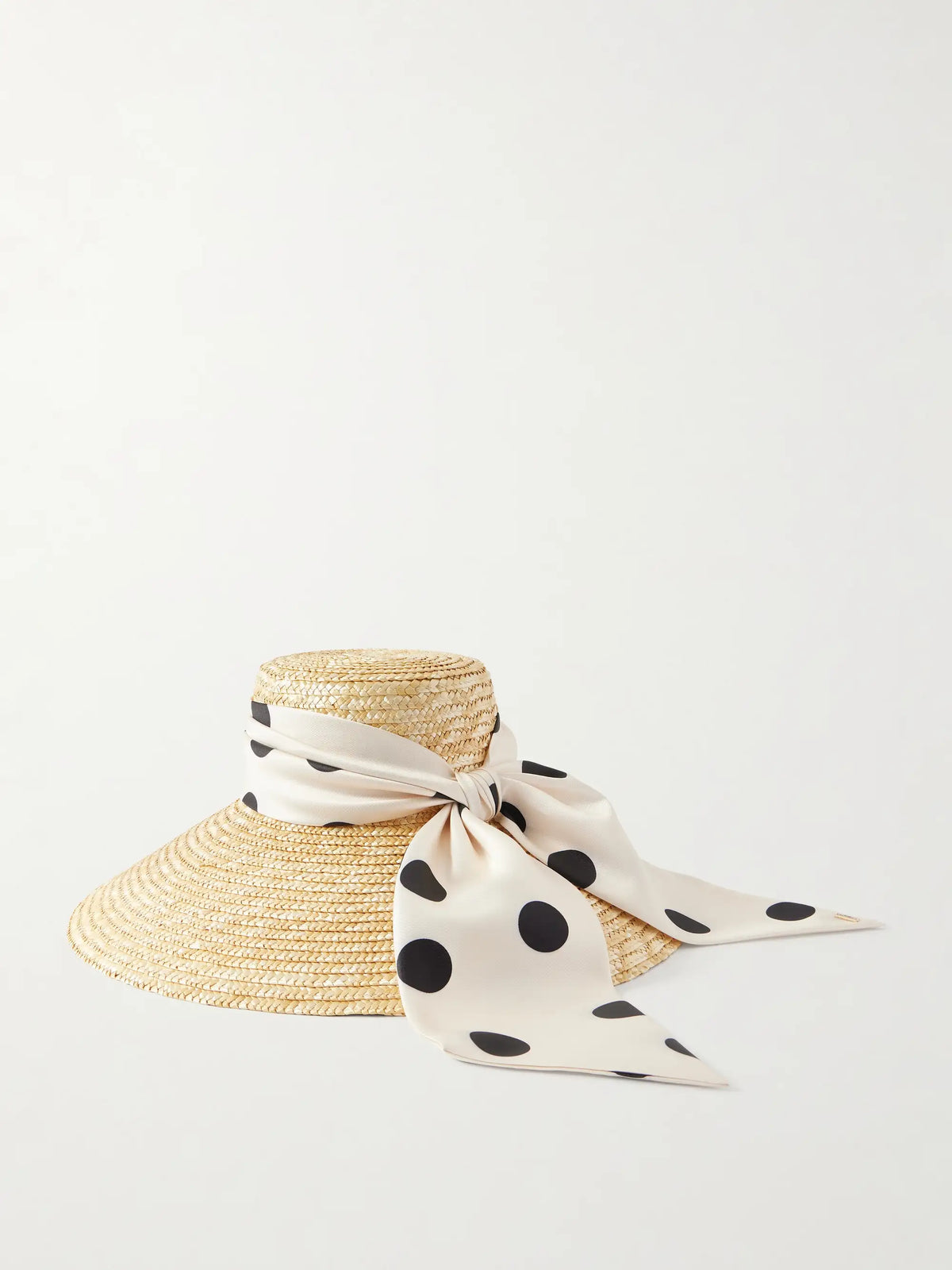 Mirabel Satin-trimmed Straw Sunhat