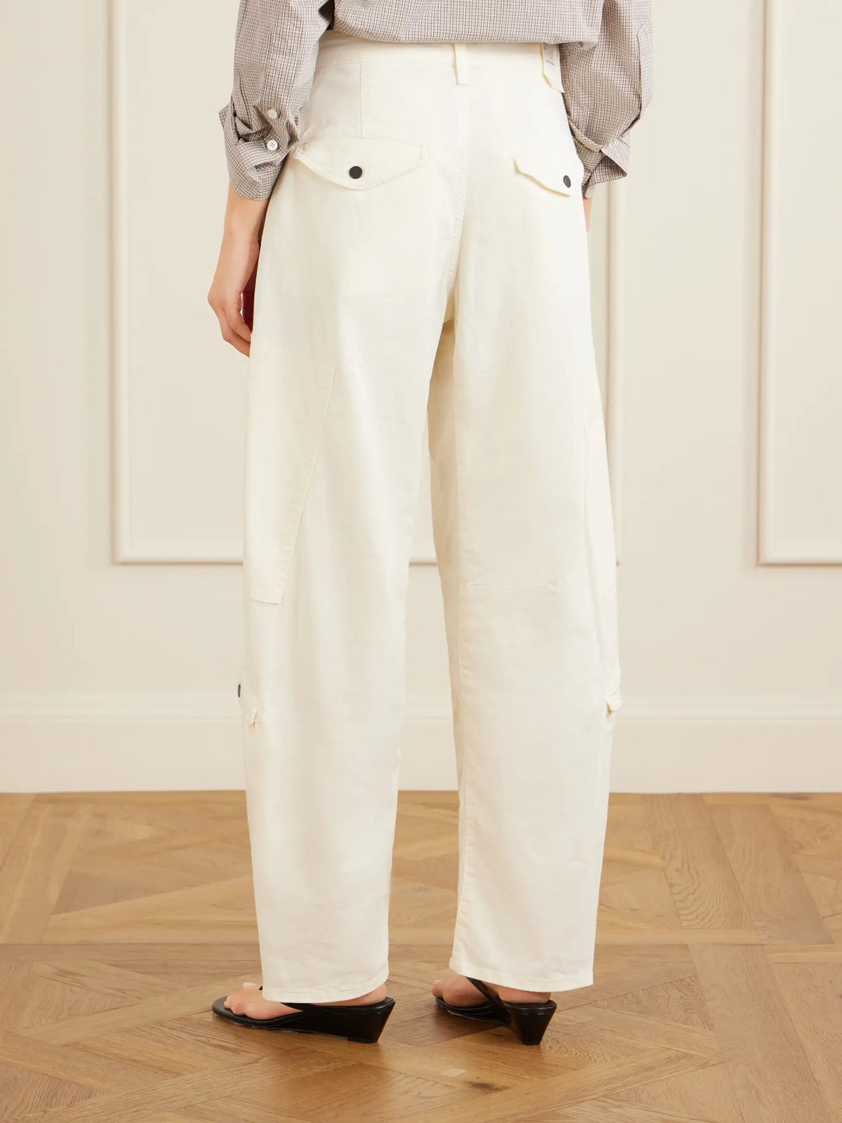Flight Pleated Organic Cotton-blend Twill Barrel-leg Pants