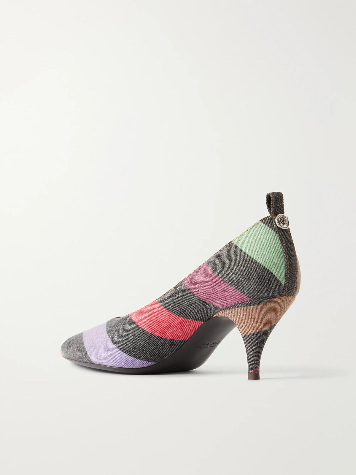 Striped 65 Denim Pumps