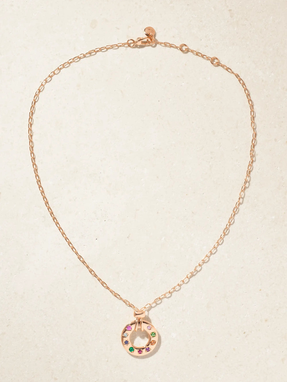 Iconica Reversible 18-karat Rose Gold Multi-stone Necklace