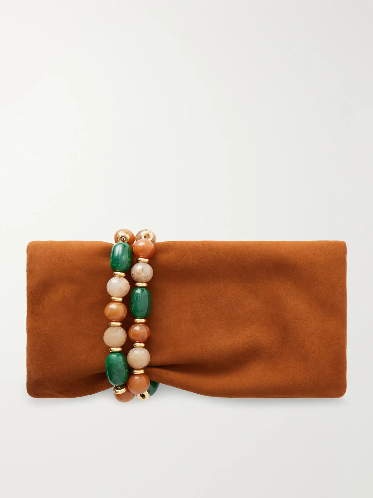 Zandra Beaded Leather Shoulder Clutch