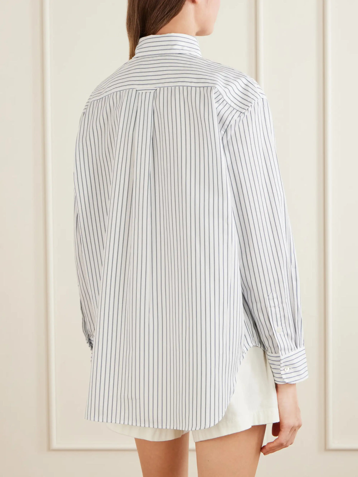 + Wimbledon Embroidered Striped Cotton-poplin Shirt