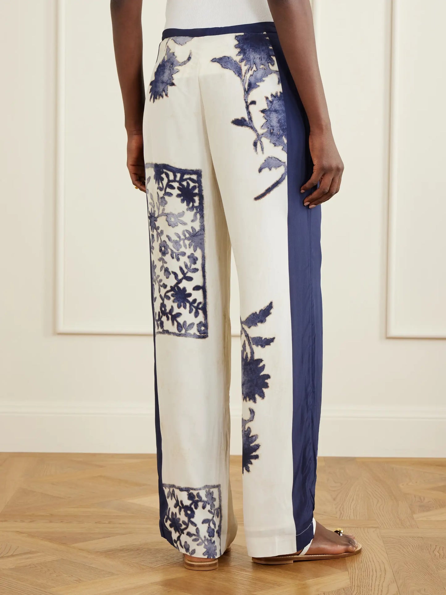 Phillipa Georgette Straight-leg Pants