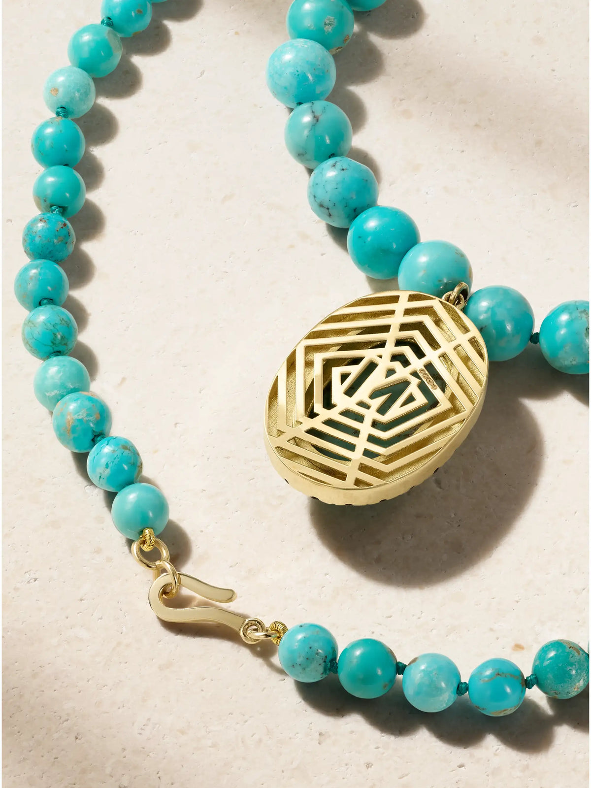 Ileana Makri 18-karat Gold, Turquoise And Diamond Necklace