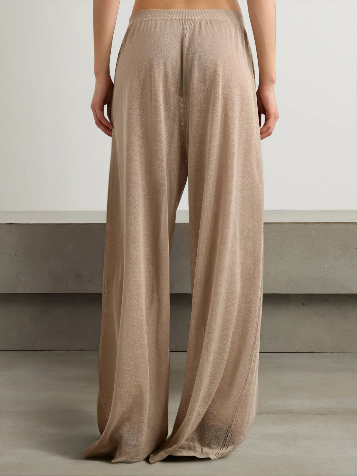 Linen And Silk-blend Pants