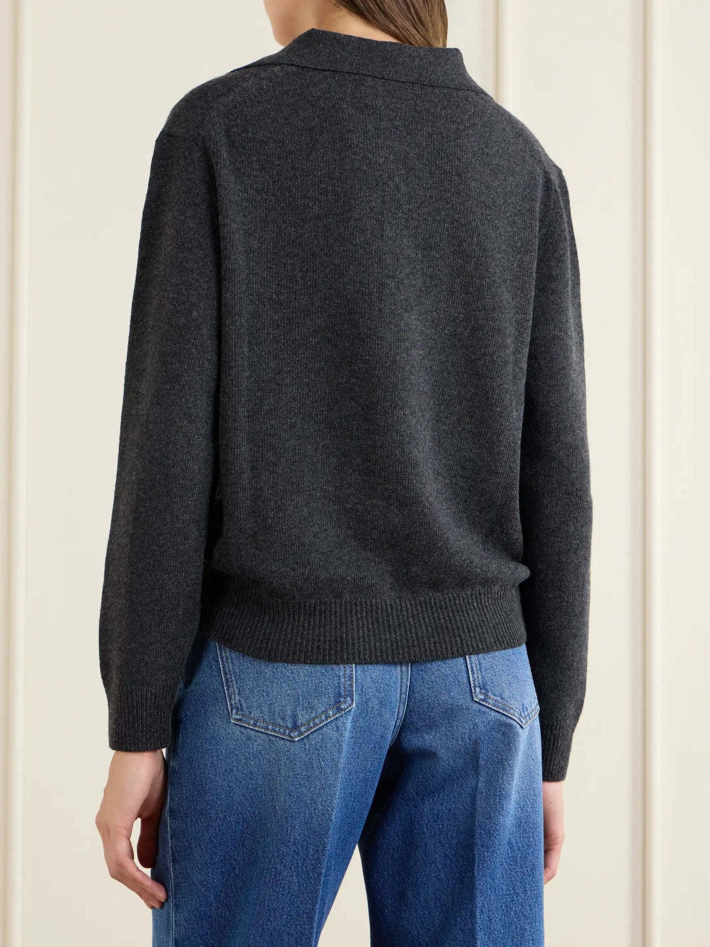 Genevieve Wool And Cashmere Polo Sweater