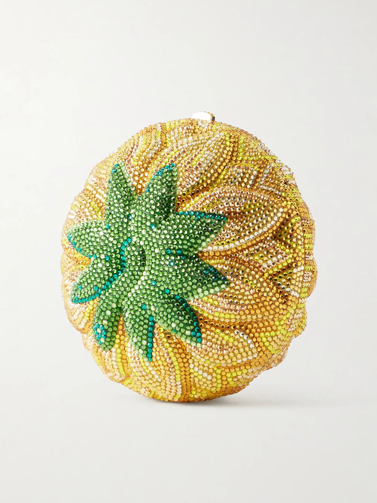 Sunflower Crystal-embellished Gold-tone Clutch