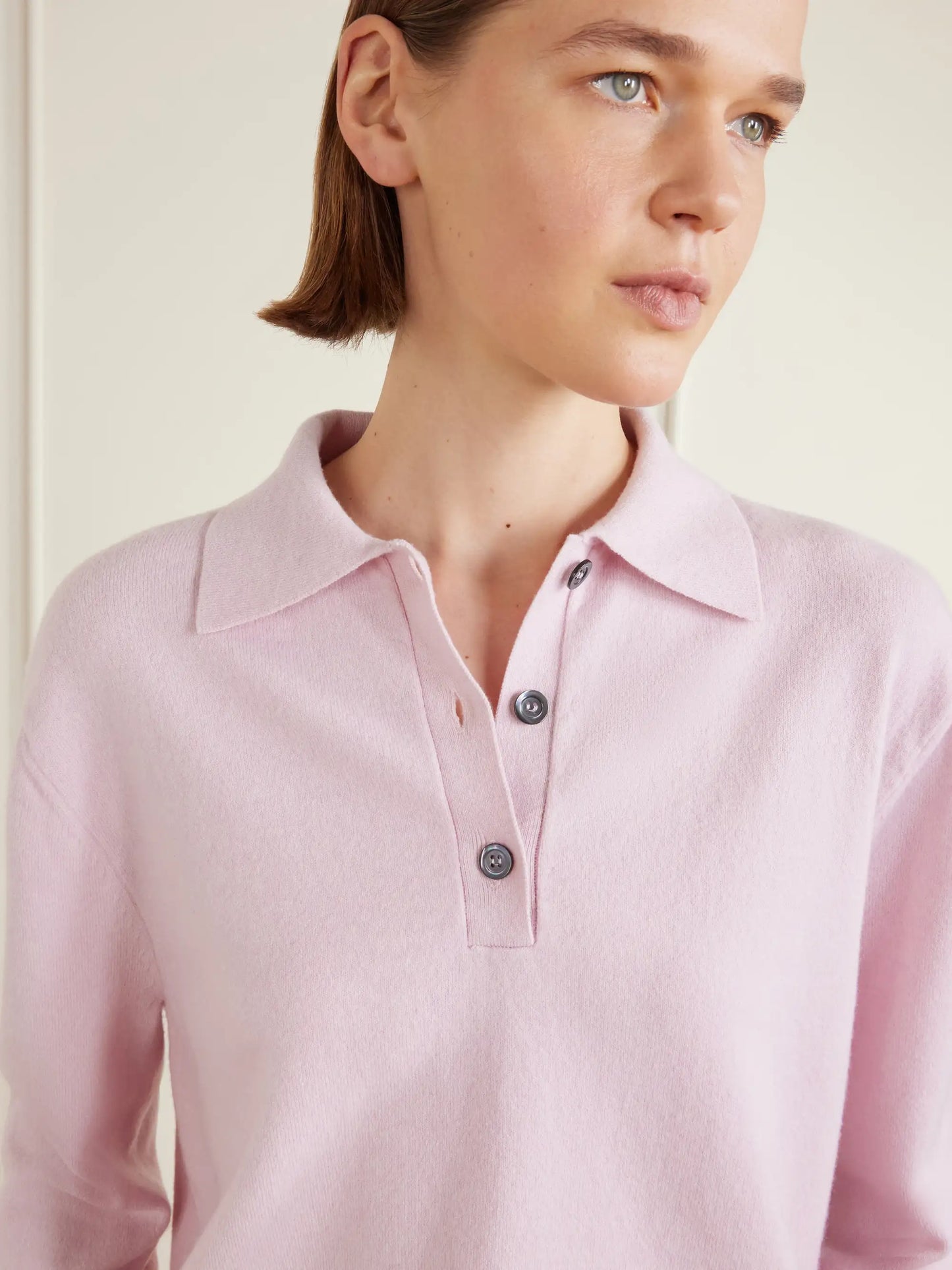 Wool-blend Polo Sweater