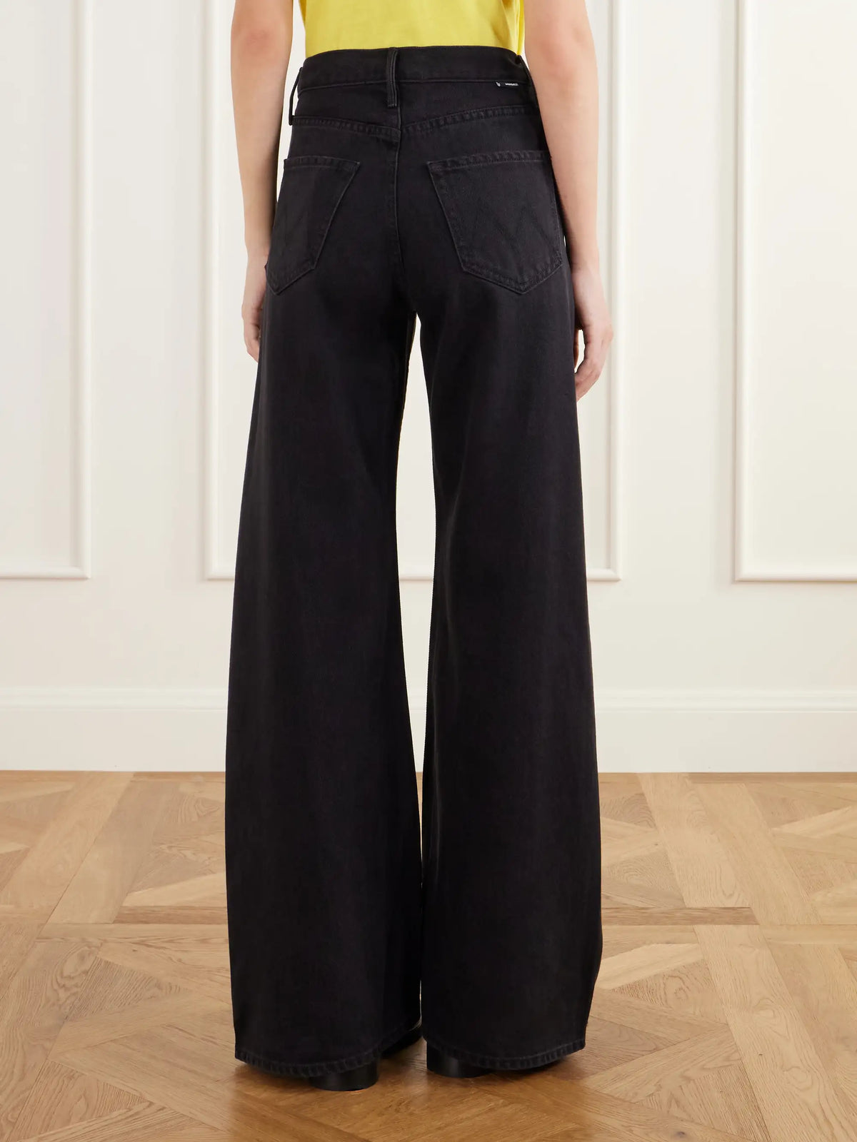 Mother Lemon Twist Mid-rise Wide-leg Jeans
