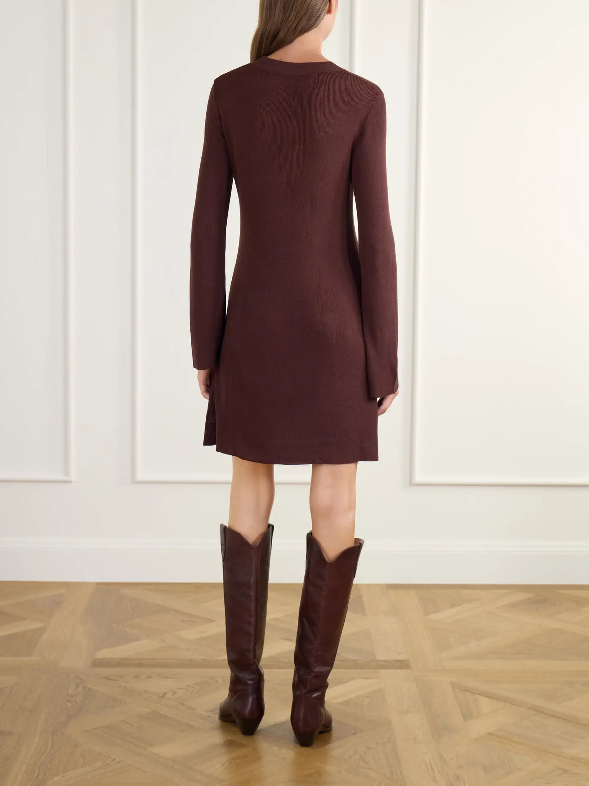ALIX OF BOHEMIA Romy Rib-trimmed Knitted Mini Dress
