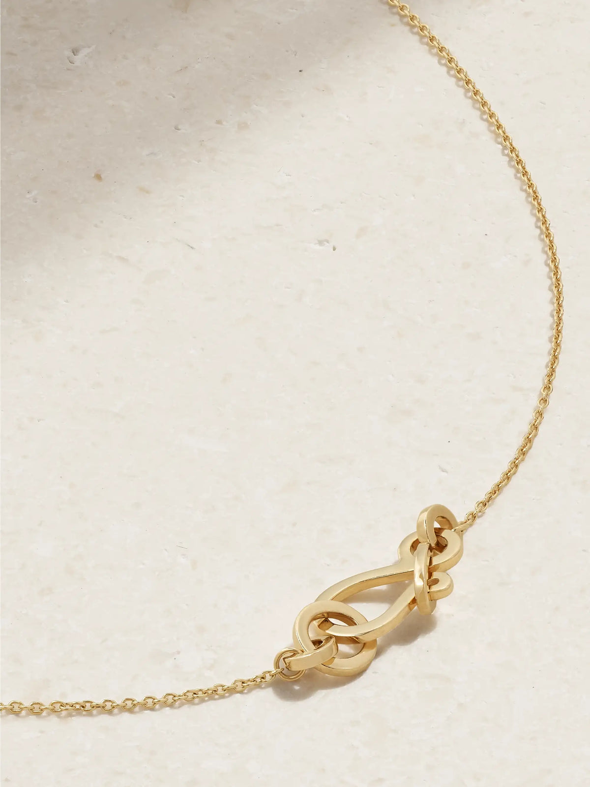 Bow Simple 14-karat Recycled Gold Necklace