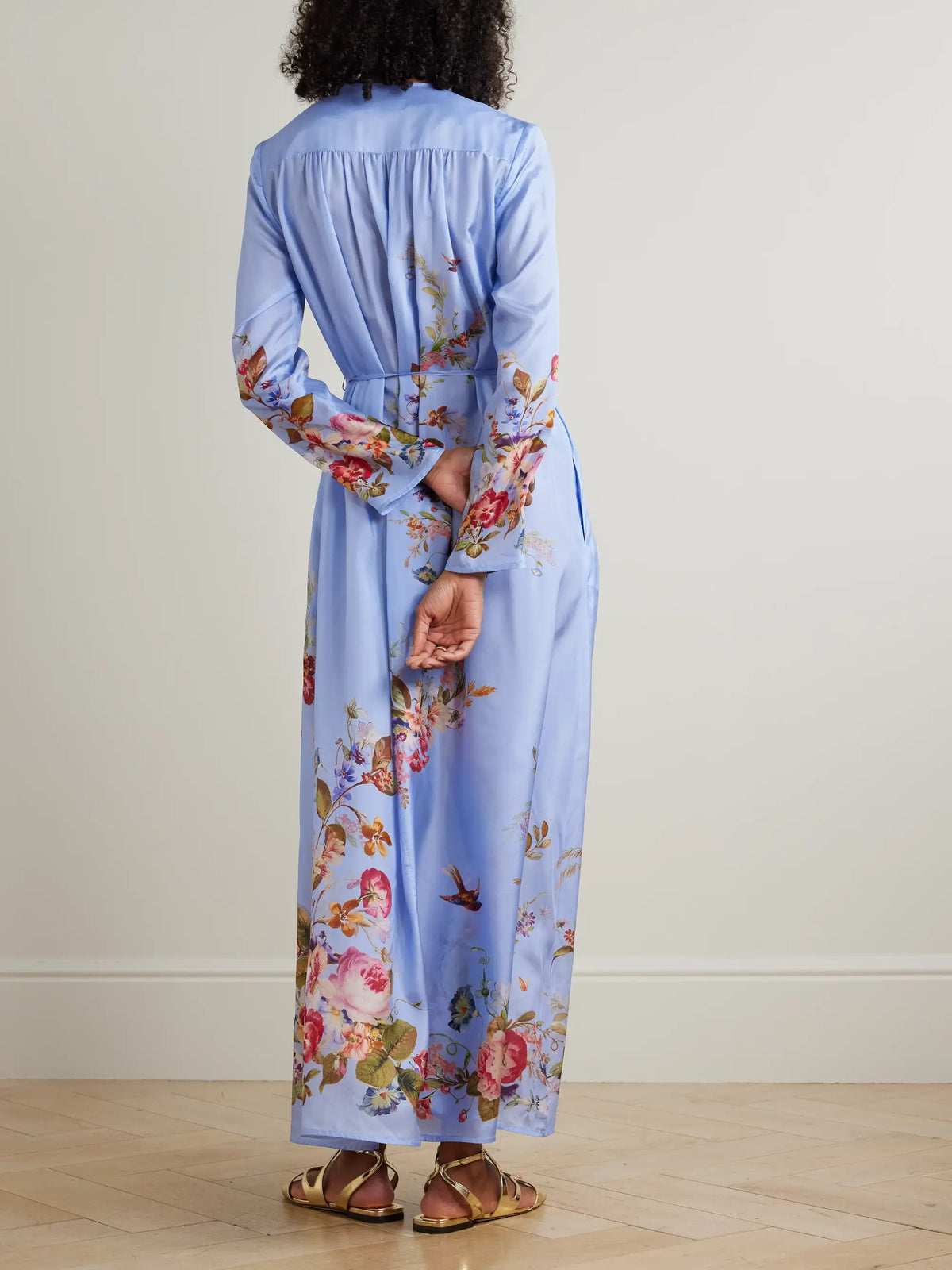 Zimmermann Patience Gathered Floral-print Silk Maxi Dress