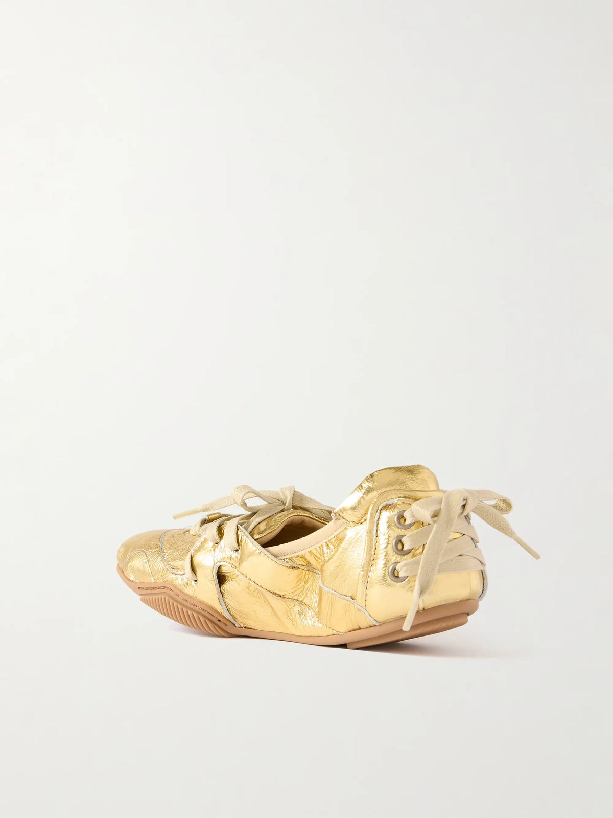 Metallic Leather Sneakers