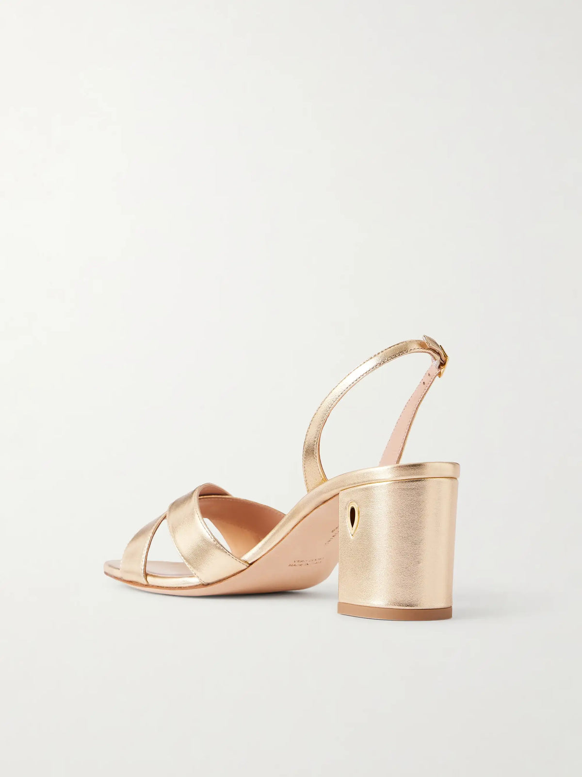 Leonardo 65 Metallic Leather Sandals