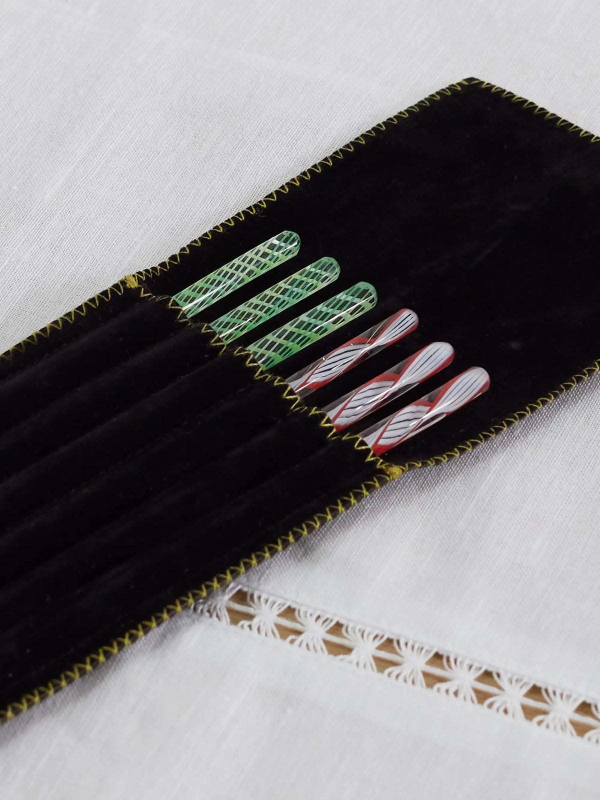 Swizzle Murano Glass Cocktail Sticks