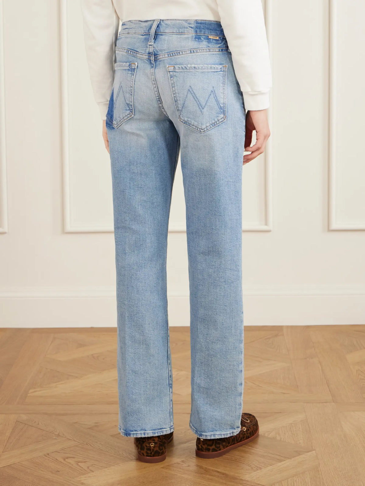 The Mid Rise Zip Rambler Skimp Wide-leg Jeans