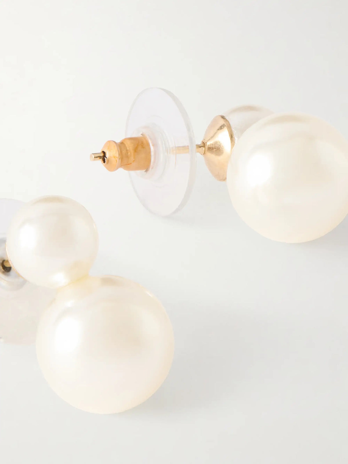 Iris Gold-tone Pearl-like Earrings