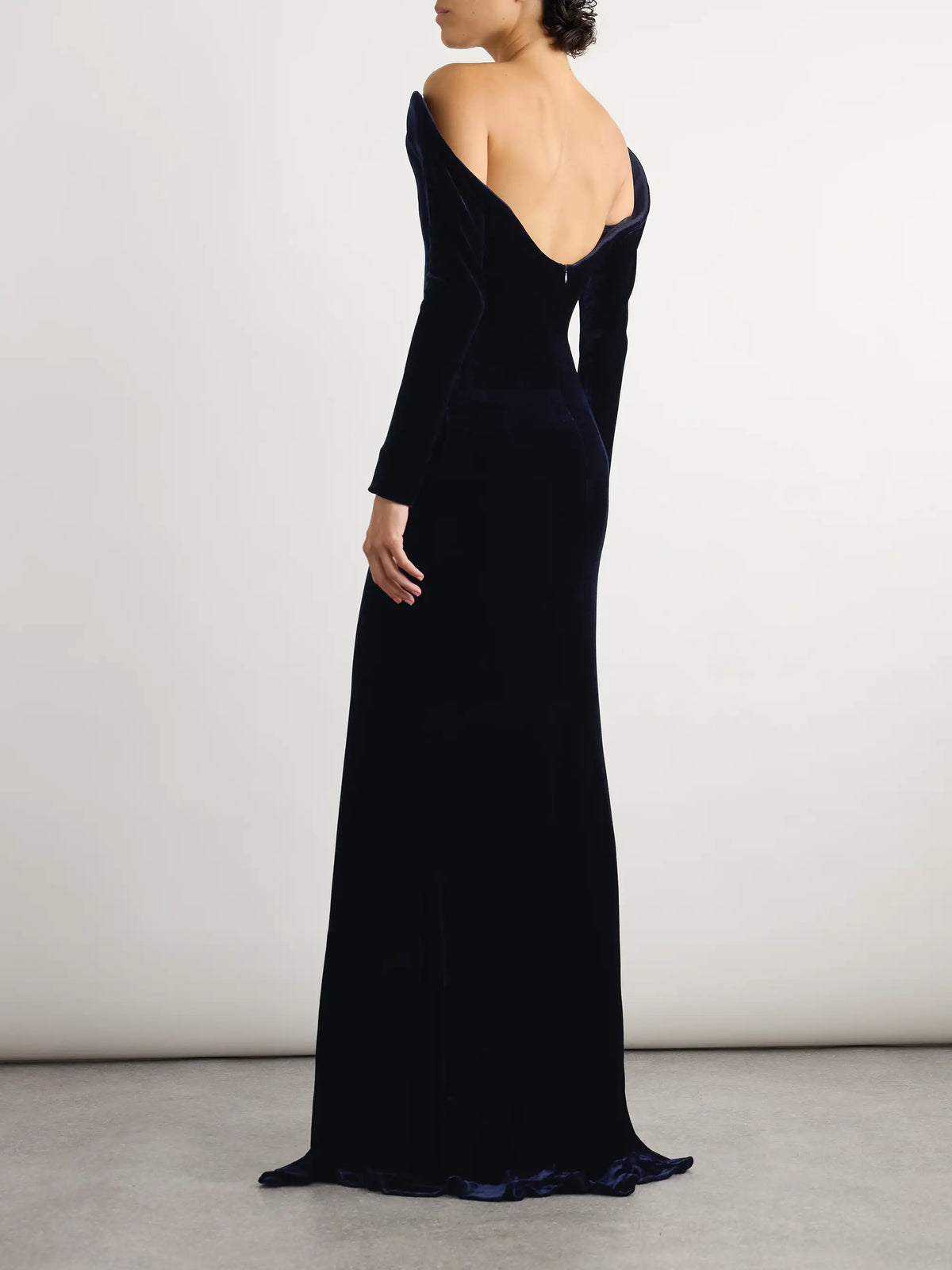 Off-the-shoulder Velvet Gown