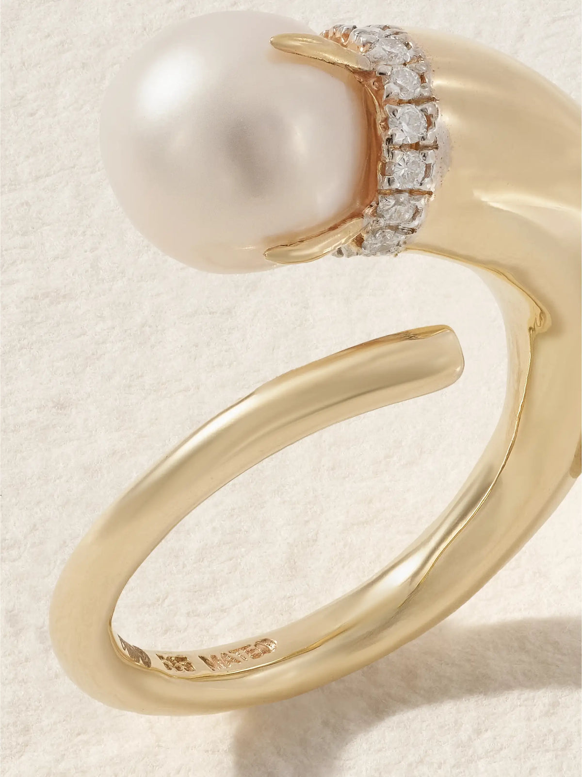 Cornucopia 14-karat Gold, Diamond And Pearl Ring
