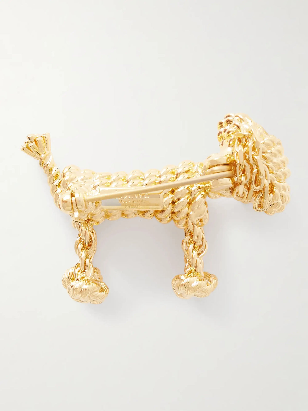Sausage Dog Gold-tone Brooch